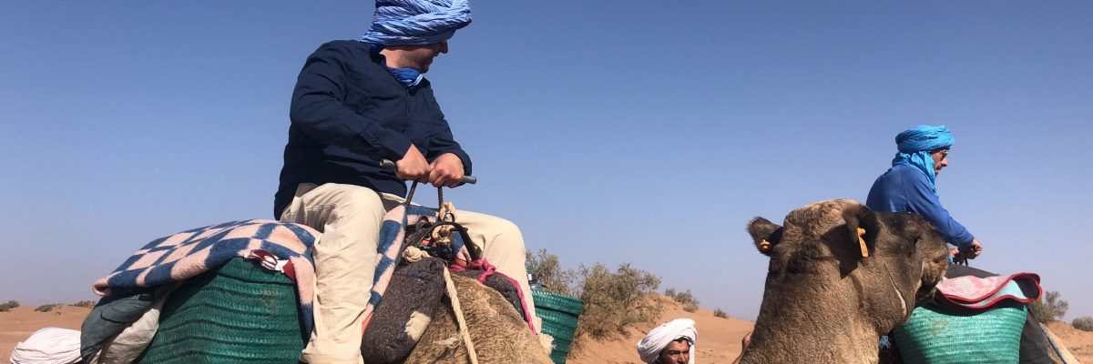 Sebastian on camel